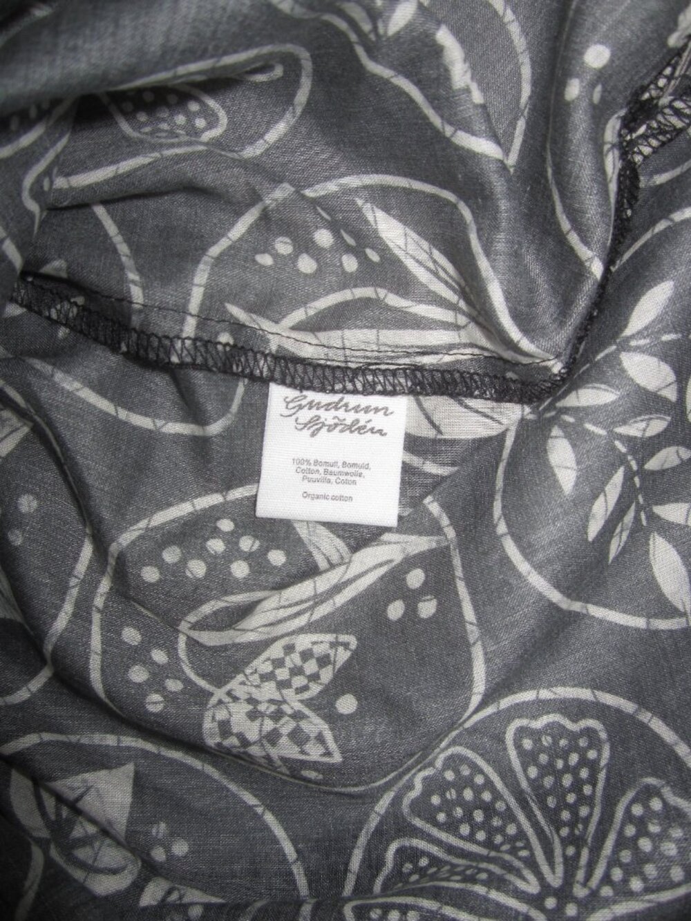 GUDRUN SJODEN Kimono Sleeve Fine Cotton Blouse Shirt Women's Medium Art-to Wear - Picture 11 of 12